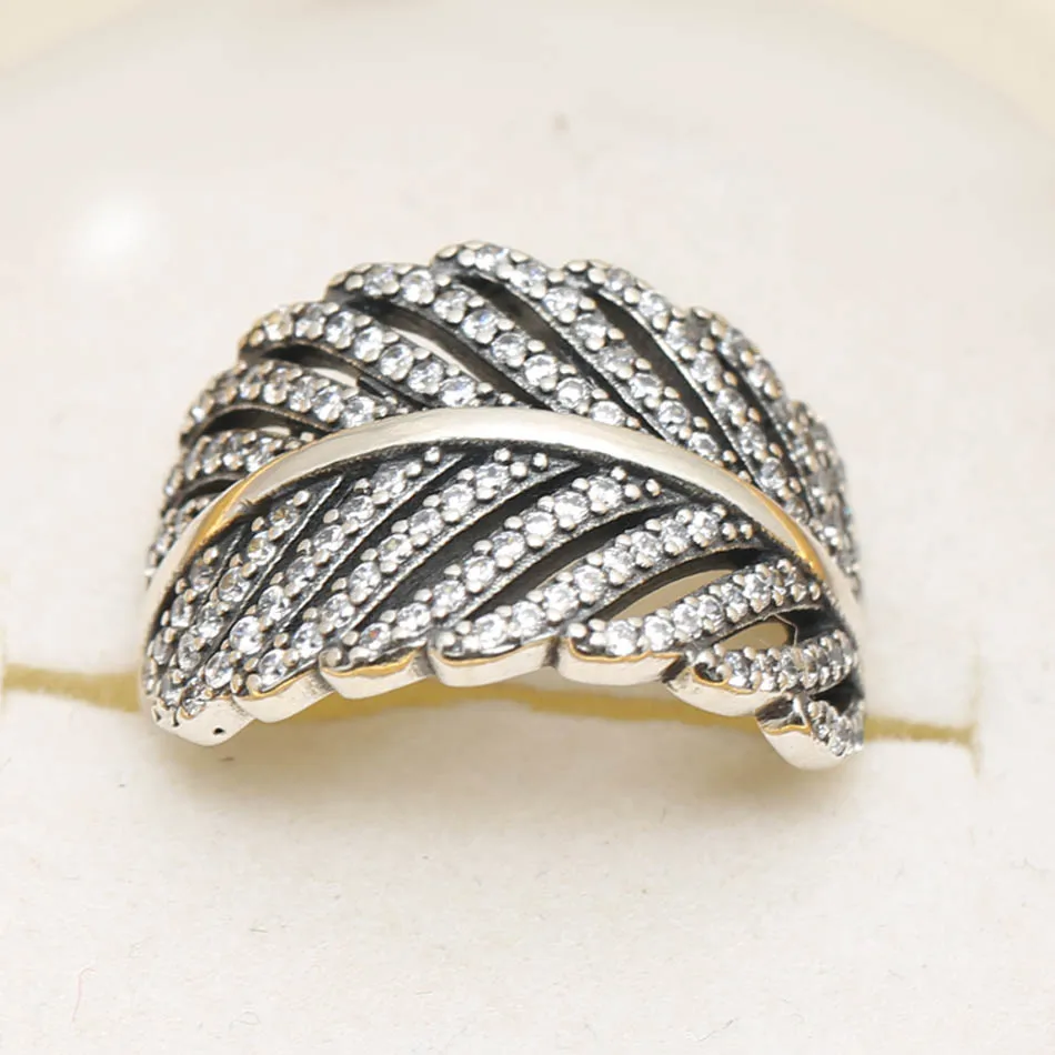 Authentic 925 Sterling Silver Light as a Feather Ring For Women Crystal & Clear CZ fit Lady Fine Jewelry
Authentic 925 Sterling Silver Light as a Feather Ring For Women Crystal & Clear CZ fit Lady Fine Jewelry