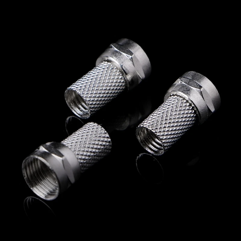 10Pcs/set 75-5 F Connector Screw On Type For RG6 Satellite TV Antenna Coax Cable Twist-on
10Pcs/set 75-5 F Connector Screw On Type For RG6 Satellite TV Antenna Coax Cable Twist-on
