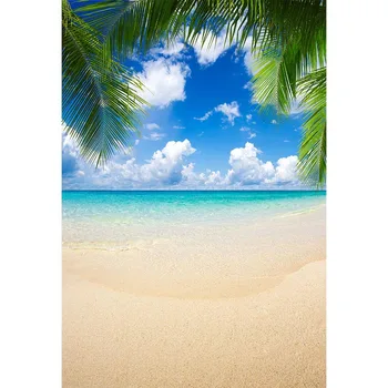Hawaiian Style Photography Background Green Palm Tree Leaves Clear Water Blue Sky And White Clouds Backdrop For Photo Booth
Hawaiian Style Photography Background Green Palm Tree Leaves Clear Water Blue Sky And White Clouds Backdrop For Photo Booth