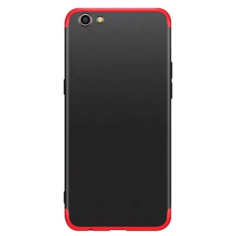 MuTouNiao For OPPO R9s Plus Red and black 360 Protection PC Plastic Shockproof Hard Back Case Cover |