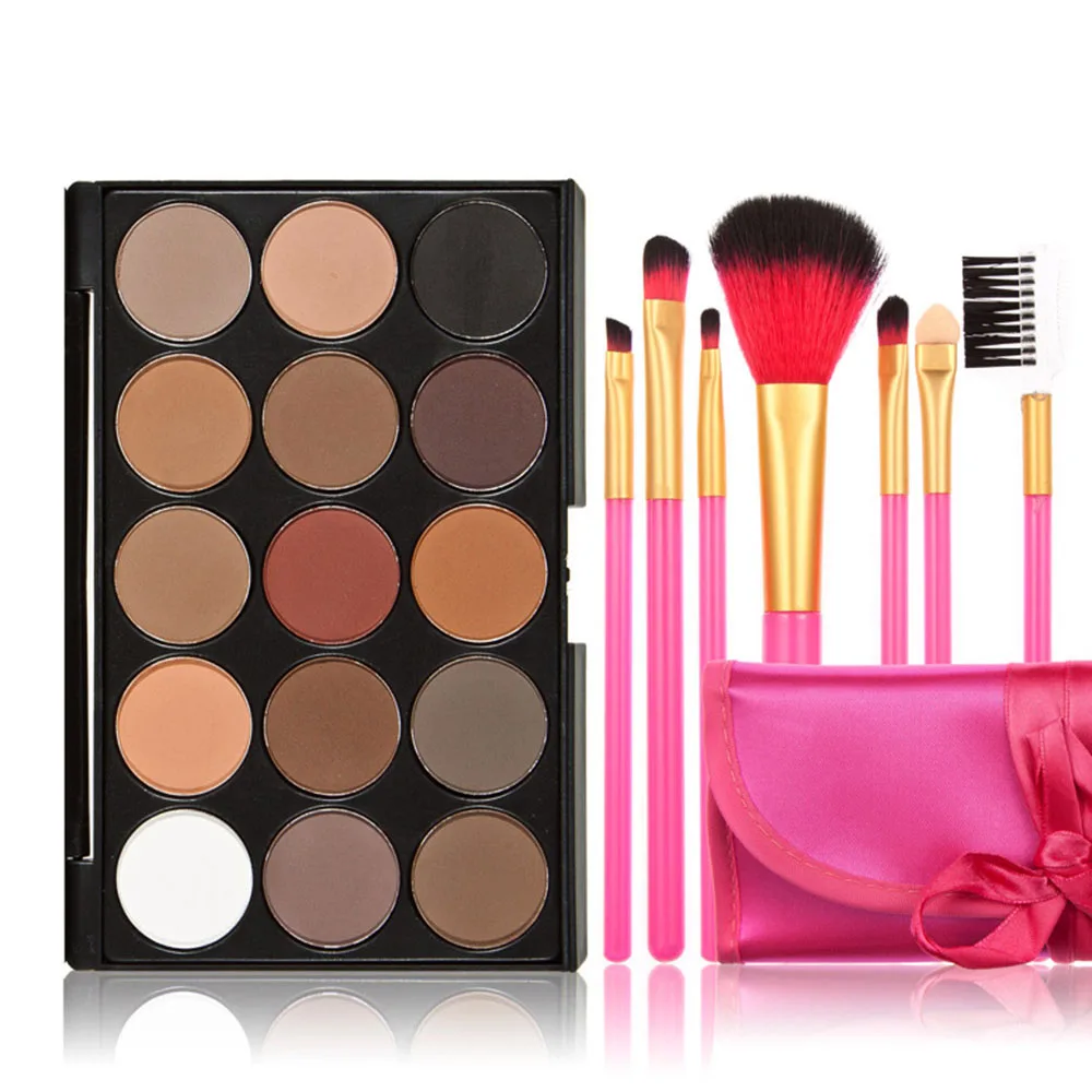 15 Color Matte Eyeshadow Palette Pigment Make Up Cosmetic Nude Eye shadow with 7pc Rose Makeup Brushes Powder Eye Cosmetic Brush
15 Color Matte Eyeshadow Palette Pigment Make Up Cosmetic Nude Eye shadow with 7pc Rose Makeup Brushes Powder Eye Cosmetic Brush