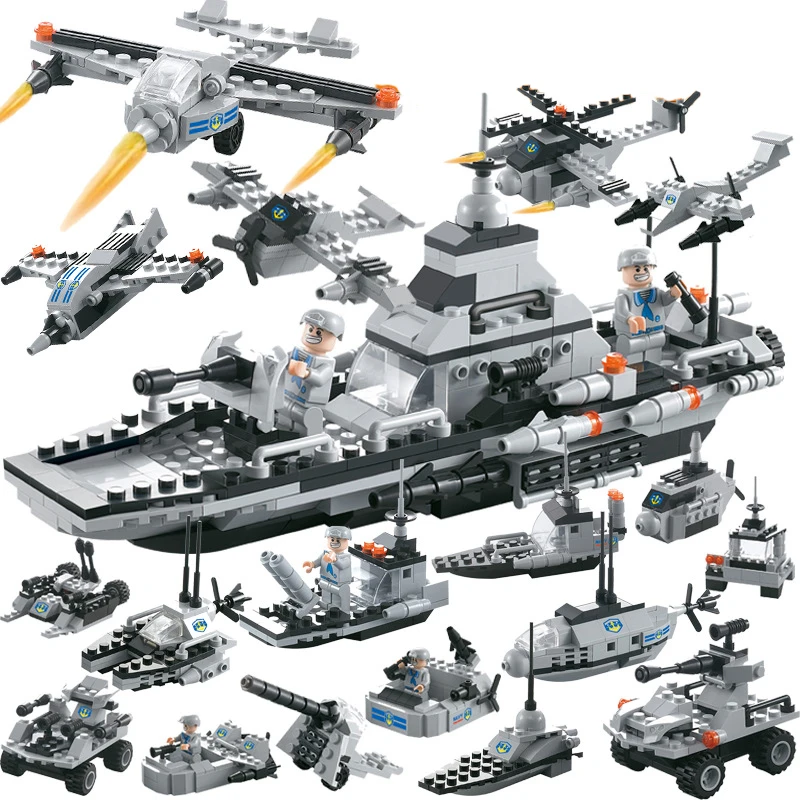 6IN1 LegoINGs SWAT Naval Battleship Military Police Building Blocks Sets Helicopter Ship Vehicle Creator Bricks Educational Toys
6IN1 LegoINGs SWAT Naval Battleship Military Police Building Blocks Sets Helicopter Ship Vehicle Creator Bricks Educational Toys