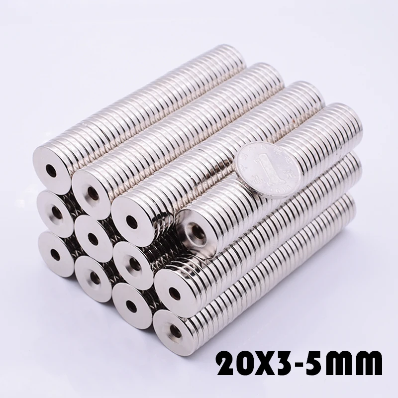 10Pcs 20x3 mm Neodymium Magnet With Hole 5mm N35 Super Powerful neodymium magnets for crafts gallium metal Disc 20*3 mm
10Pcs 20x3 mm Neodymium Magnet With Hole 5mm N35 Super Powerful neodymium magnets for crafts gallium metal Disc 20*3 mm