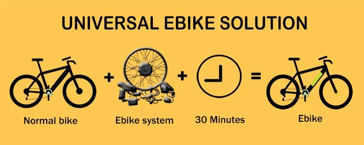 Sale 20" 26" 700C(28") Electric Bike Kit for 48V 500W Front Motor Wheel ebike Kit With LG 48V Lithium Battery bicicleta electrica 0
