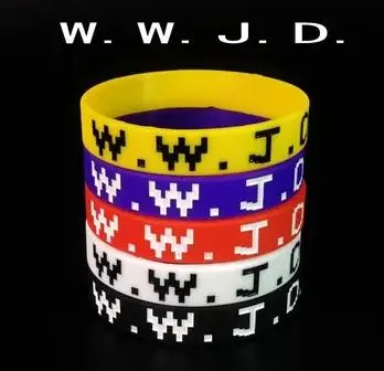 "W.W.J.D" WWJD Sport Iverson Wristband Motivational Hologram Bracelets Silicone Concave Text Adults Teenagers Outdoor Bracelet
"W.W.J.D" WWJD Sport Iverson Wristband Motivational Hologram Bracelets Silicone Concave Text Adults Teenagers Outdoor Bracelet