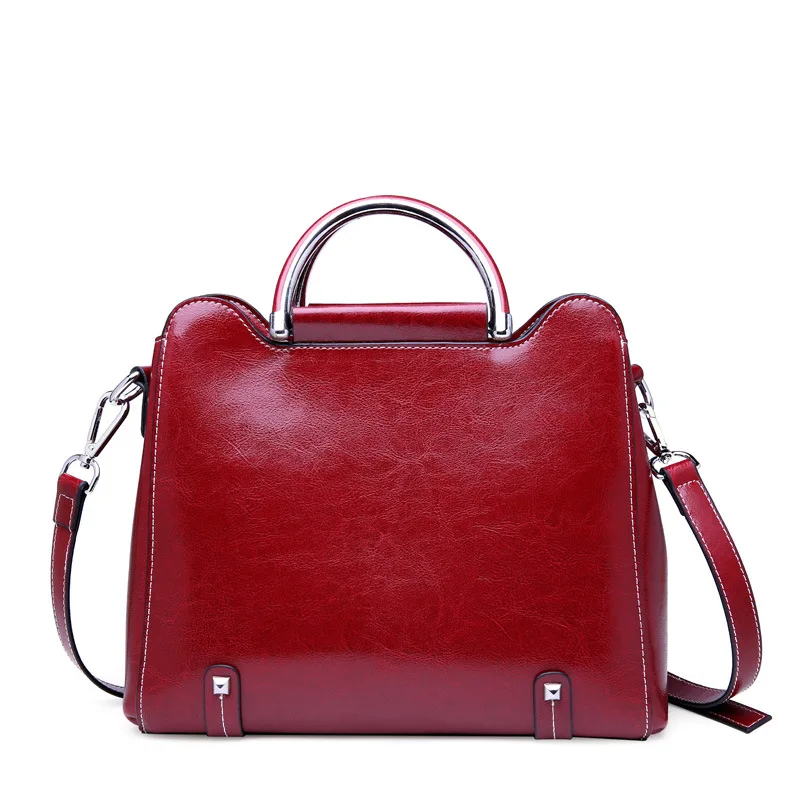 Brand Fashion Wax Oil Luxury Genuine Leather Handbag Top-handle Shoulder Bags Female Ladies Handbags Women Tote Bag
Brand Fashion Wax Oil Luxury Genuine Leather Handbag Top-handle Shoulder Bags Female Ladies Handbags Women Tote Bag