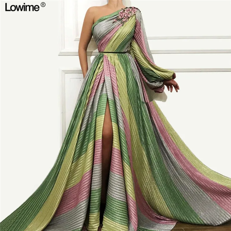 Fashion Plus Size Muslim Evening Dresses A-Line One-Shoulder High Split Long Sexy Evening Prom Party Gowns With Flowers
Fashion Plus Size Muslim Evening Dresses A-Line One-Shoulder High Split Long Sexy Evening Prom Party Gowns With Flowers