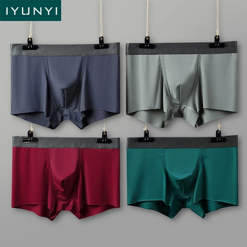 IYUNYI 4pcs/set Seamless Men Underwear Ice Silk Breathable Boxer Shorts U Convex Big Pouch Men's Bikini Male Panties
IYUNYI 4pcs/set Seamless Men Underwear Ice Silk Breathable Boxer Shorts U Convex Big Pouch Men's Bikini Male Panties