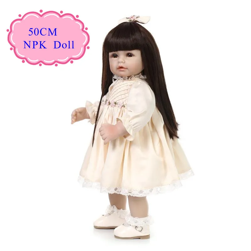 Hot Welcome 50cm 20inch Beautiful Silicone Baby Doll With Long Hair Hot Sell Reborn Toddler Doll For Children As Christmas Gift
Hot Welcome 50cm 20inch Beautiful Silicone Baby Doll With Long Hair Hot Sell Reborn Toddler Doll For Children As Christmas Gift