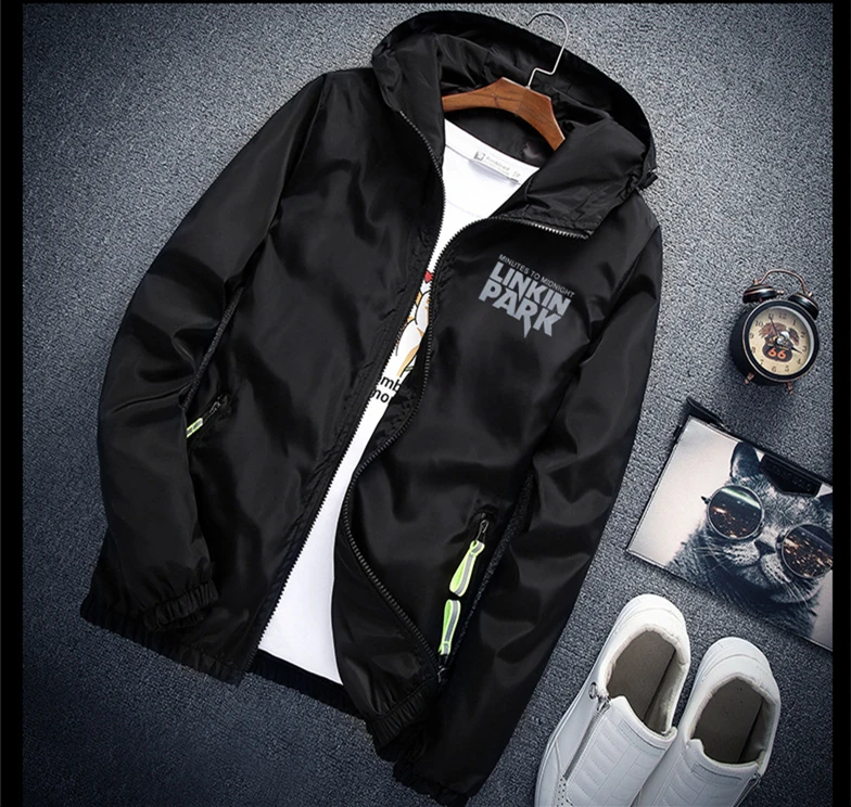 Cap as Gift S to 7XL plus size Linkin park jacket light-reflective men women windbreaker hip hop Rapper hooded jacket coat
Cap as Gift S to 7XL plus size Linkin park jacket light-reflective men women windbreaker hip hop Rapper hooded jacket coat