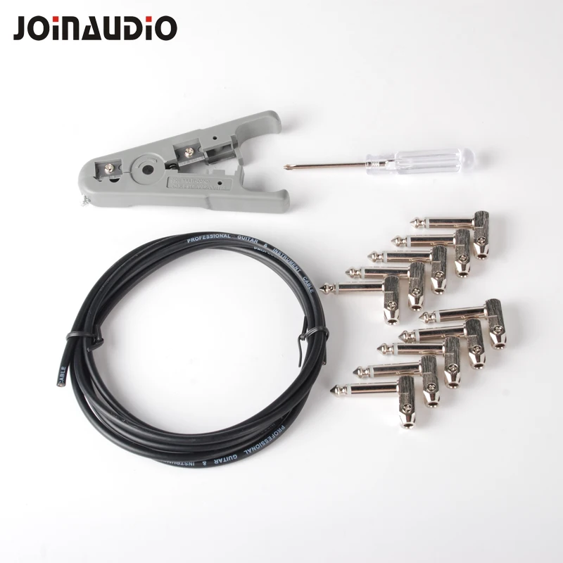 

JOINAUDIO приборные кабели DIY с 10 шт. паяльных разъемов для электрогитары, бас-гитары, Pro аудио (длина кабеля 3 м)