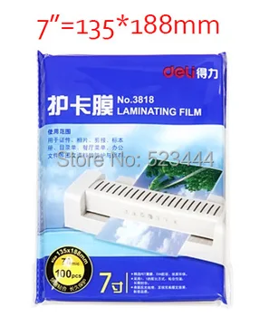 Wholesale Deli 3818 7" plastic film laminating film laminating film 7c 100 sheets crispate 13 waterproof
Wholesale Deli 3818 7" plastic film laminating film laminating film 7c 100 sheets crispate 13 waterproof