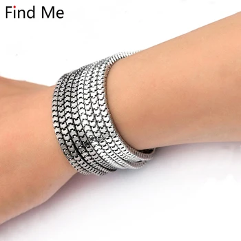 Find Me 2019 brand Fashion Vintage Multilayer Magnet Wrap Bracelets & Bangles for Women Jewelry boho punk long Chain Bracelet
Find Me 2019 brand Fashion Vintage Multilayer Magnet Wrap Bracelets & Bangles for Women Jewelry boho punk long Chain Bracelet