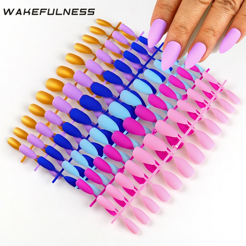 WAKEFULNESS 24Tips Matte False Nail Tips Long Stiletto Full Cover Fake Nail Tips Acrylic Nails Charms Manicure Press On Nails
WAKEFULNESS 24Tips Matte False Nail Tips Long Stiletto Full Cover Fake Nail Tips Acrylic Nails Charms Manicure Press On Nails