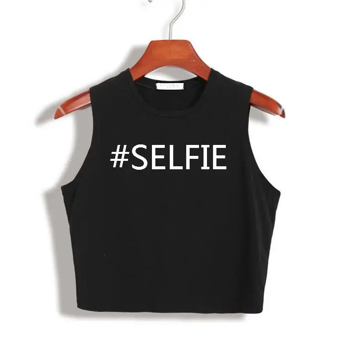 #SELFIE Letters Print Women Crop Top Summer Cotton Sexy Slim Hipster For Funny Top Tee Short Vest Whtie Black HH305-114
#SELFIE Letters Print Women Crop Top Summer Cotton Sexy Slim Hipster For Funny Top Tee Short Vest Whtie Black HH305-114