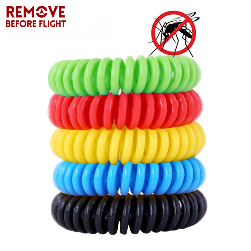 

5 PCS Mosquito Repellent Bracelet Band 200Hrs of Protection Pest Control Insect Bug Natural Outdoor Insects Repeller Bracelets