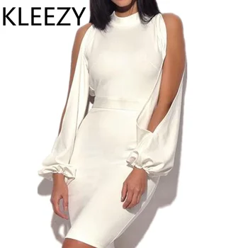 KLEEZY 2017 New Summer White Elegant Sexy Back Open Half Naked sleeve Women evening party bandage Dress H2416
KLEEZY 2017 New Summer White Elegant Sexy Back Open Half Naked sleeve Women evening party bandage Dress H2416