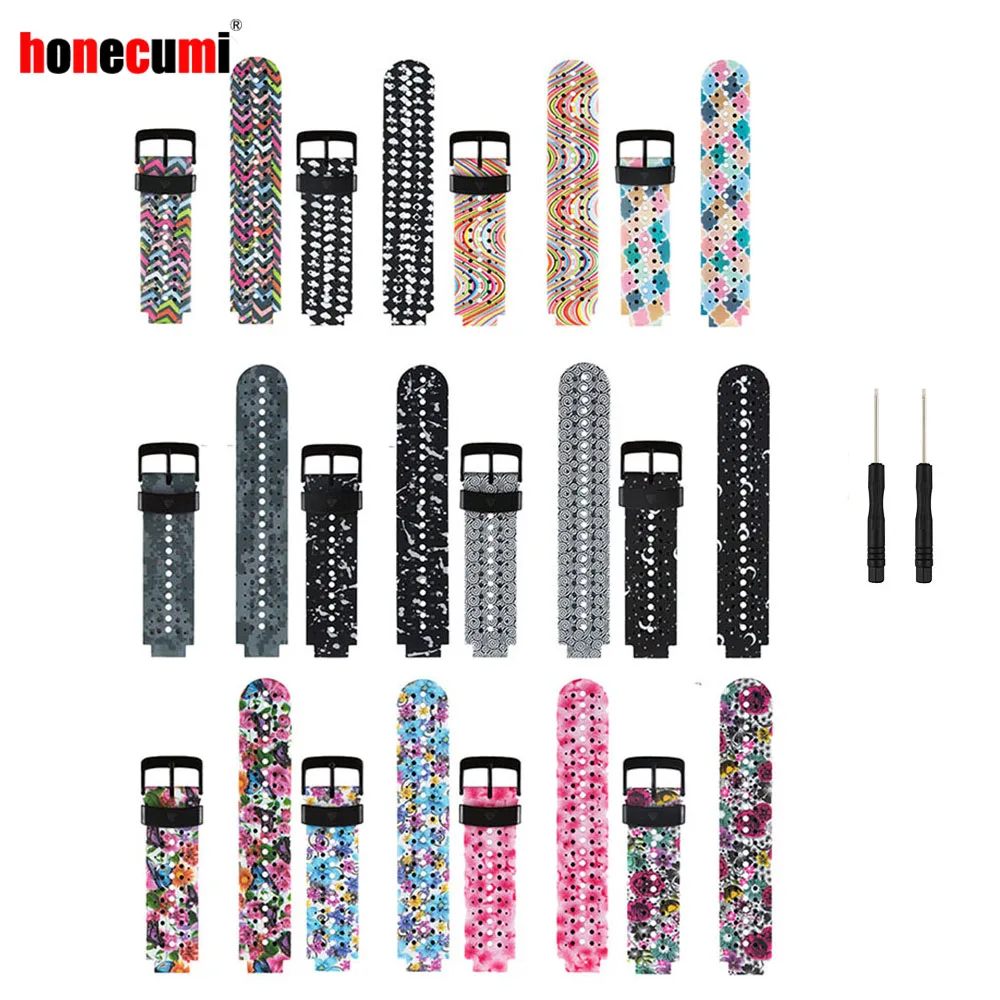 Honecumi Sport Silicone Band For Garmin Forerunner 220/230/235/620/630/735 Smart Watch Strap Tracker Band Replacement with Tool
Honecumi Sport Silicone Band For Garmin Forerunner 220/230/235/620/630/735 Smart Watch Strap Tracker Band Replacement with Tool