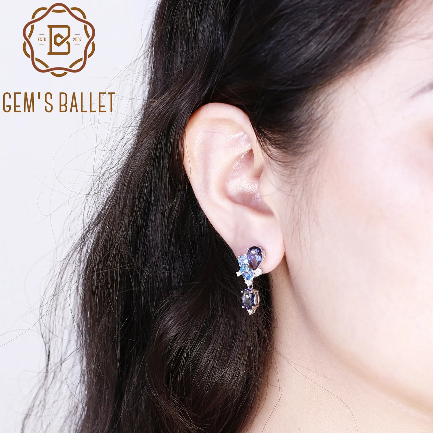 GEM'S BALLET Original 925 Sterling Silver Cute Candy Stud Earrings Natural Blue Mystic Quartz Topaz Earrings for Women Jewelry
GEM'S BALLET Original 925 Sterling Silver Cute Candy Stud Earrings Natural Blue Mystic Quartz Topaz Earrings for Women Jewelry