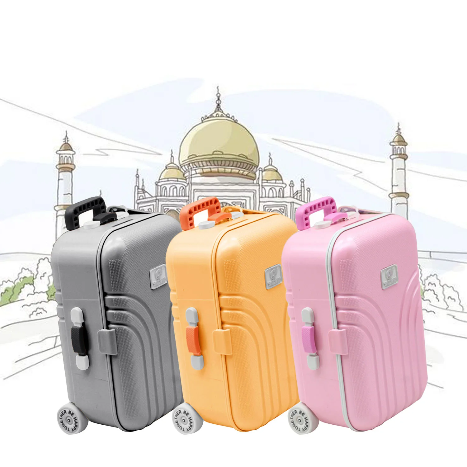Besegad Cute Travel Suitcase Luggage Case Toys with Adjustable Handle Rolling Wheel for Children Girl Baby Doll Accessories Toys
Besegad Cute Travel Suitcase Luggage Case Toys with Adjustable Handle Rolling Wheel for Children Girl Baby Doll Accessories Toys