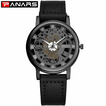 PANARS New Arrival Men Watches Luxury Gold Quartz Watch Leather Band Glass Transparent Case Unique Casual Wristwatch for Men
PANARS New Arrival Men Watches Luxury Gold Quartz Watch Leather Band Glass Transparent Case Unique Casual Wristwatch for Men