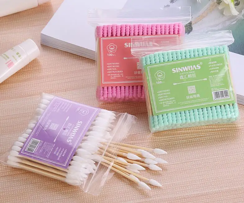 100pcs/lot Cosmetic Cotton Swab Stick Double Head Ended Clean Cotton Buds Ear Clean Tools For Children Adult
100pcs/lot Cosmetic Cotton Swab Stick Double Head Ended Clean Cotton Buds Ear Clean Tools For Children Adult