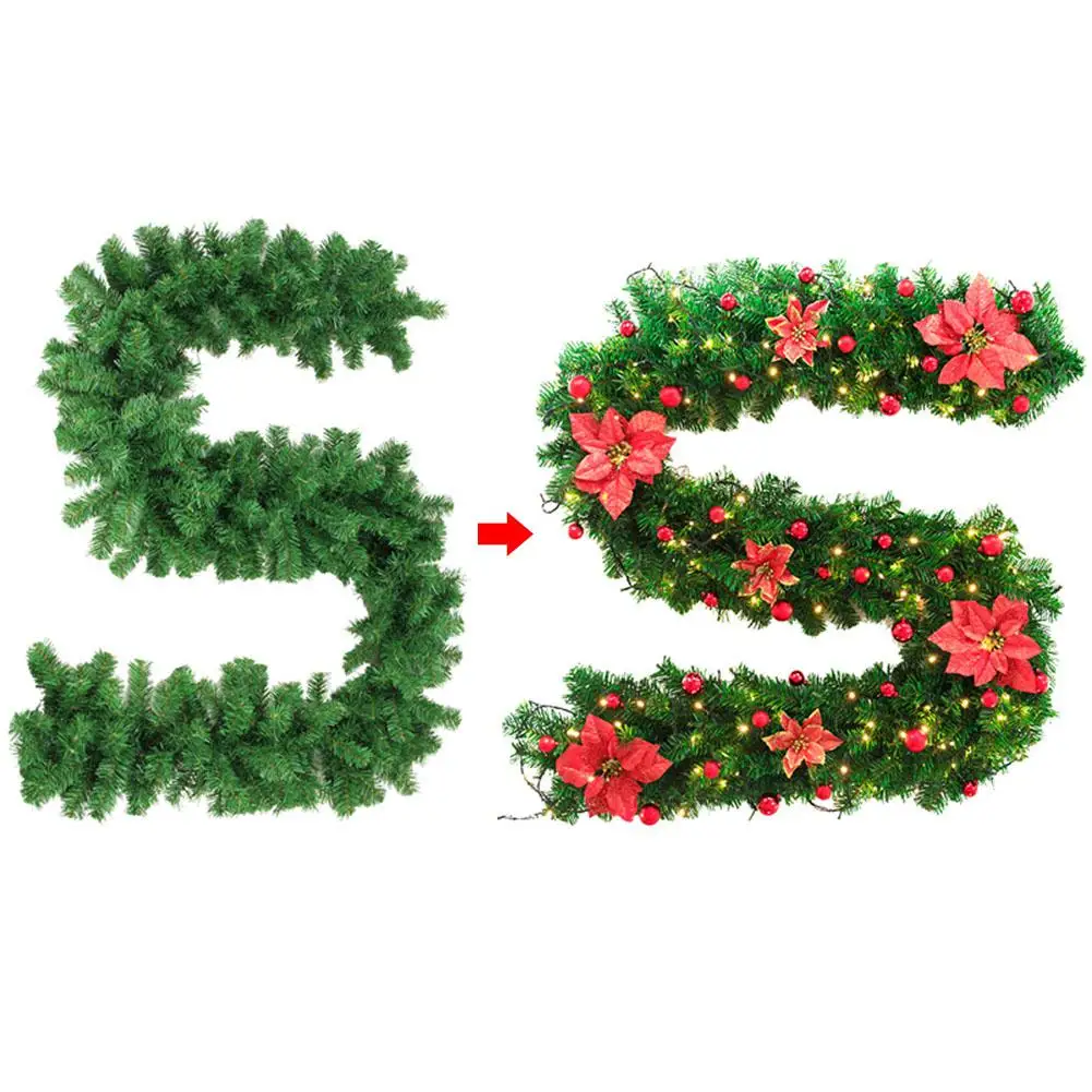 HobbyLane 2.7M 160 Heads Green Rattan Christmas Garland Fireplace Wreath Hanging Pendant for Door Wedding Festival Decoration
HobbyLane 2.7M 160 Heads Green Rattan Christmas Garland Fireplace Wreath Hanging Pendant for Door Wedding Festival Decoration