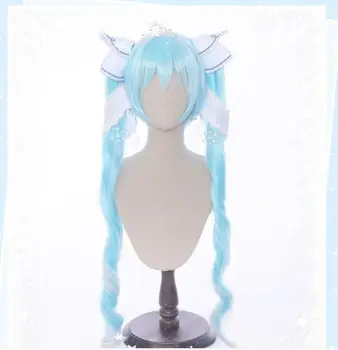 Snow Miku Cosplay Wig VOCALOID Hatsune Miku Long Pigtails Light Blue Synthetic Hair+Wig Cap
Snow Miku Cosplay Wig VOCALOID Hatsune Miku Long Pigtails Light Blue Synthetic Hair+Wig Cap