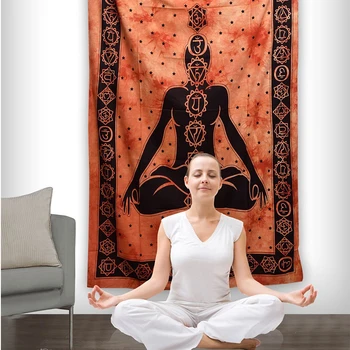 

New Buddha hangping yoga background decorative tapestry Indian Mandala style Bohemian Bedspread Throw Blanket Dorm Yoga Mat