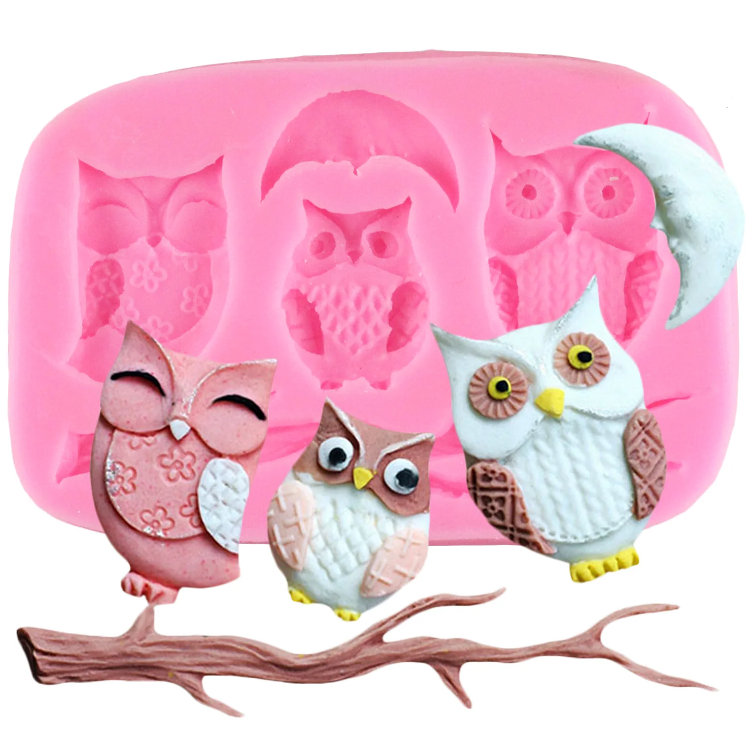 3D Owl And Tree Branch Silicone Mold Resin Fimo Clay Fondant Molds Cake Decorating Tools Chocolate Gumpaste Candy Mould
3D Owl And Tree Branch Silicone Mold Resin Fimo Clay Fondant Molds Cake Decorating Tools Chocolate Gumpaste Candy Mould