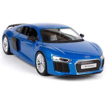 

Maisto 1:24 R8 V10 plus red blue grey car diecast for Audi open doors modern motorcar diecast collecting car model toys 31513