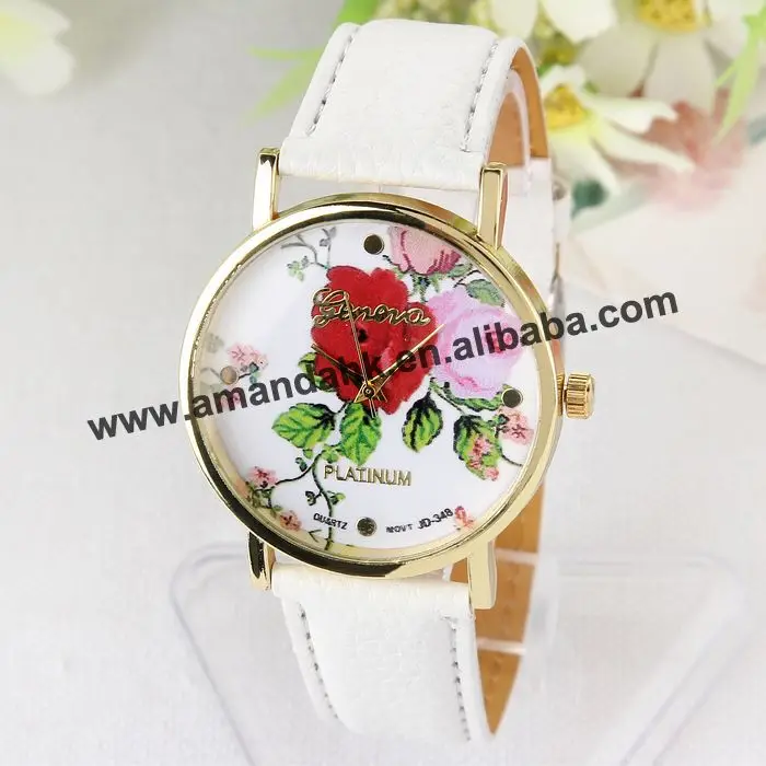 100pc/lot New Red Rose Flower GENEVA Platinum Watch Ladies And Girls Floral Watches Women Christmas Gift Quartz Wristwatch
100pc/lot New Red Rose Flower GENEVA Platinum Watch Ladies And Girls Floral Watches Women Christmas Gift Quartz Wristwatch