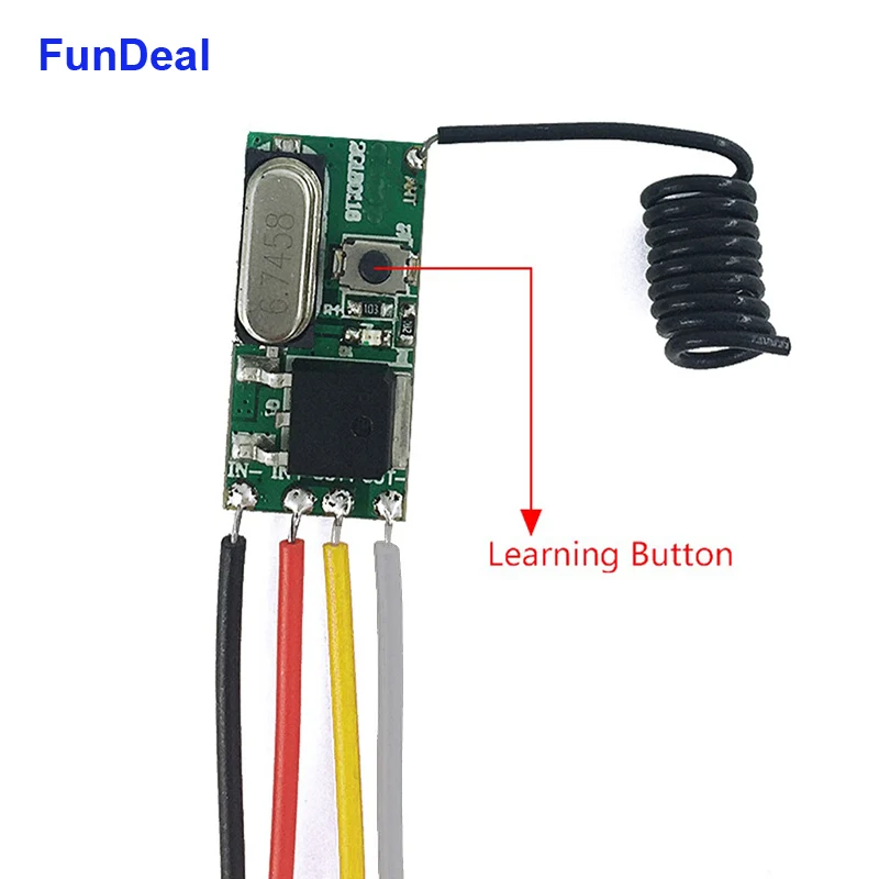 433MHz Universal Wireless Remote Control Switch Receiver Micro Mini DC 3.6V 12V 24V 1CH RF Power Saving LED Light Switch DIY Kit
433MHz Universal Wireless Remote Control Switch Receiver Micro Mini DC 3.6V 12V 24V 1CH RF Power Saving LED Light Switch DIY Kit