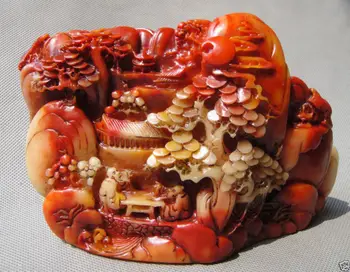 6.0"Collect Old Chinese Hand-Carved Natural ShouShan Stone scenery figure Statue
6.0"Collect Old Chinese Hand-Carved Natural ShouShan Stone scenery figure Statue