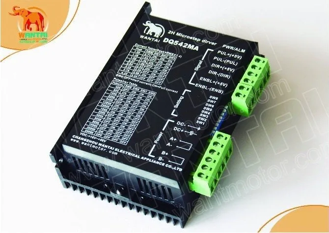 Wantai новая распродажа! CNC 3 осевой шаговый двигатель Nema 23 57BYGH115 003 425oz in + Драйвер DQ542MA
