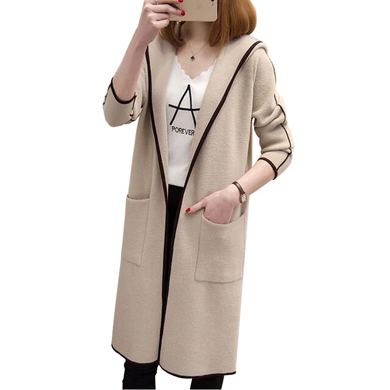 Autumn Jacket Cardigan Women Long Sleeve Knitted Ladies Sweater Loose Outwear Hooded Cardigan Casual Coat 2017 new Sweater LU431
Autumn Jacket Cardigan Women Long Sleeve Knitted Ladies Sweater Loose Outwear Hooded Cardigan Casual Coat 2017 new Sweater LU431