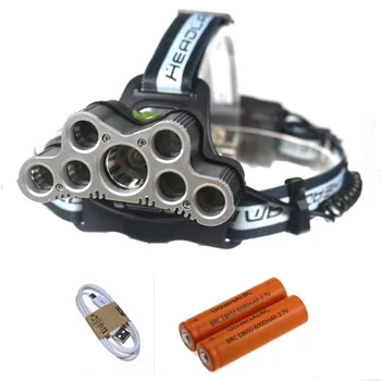 USB Rechargeable 9000 lumens 7 Leds Cycling Helmet Bike Light Headlamp Cree T6 + Q5 Bicycle Headlight Hunting Lamp for 18650
USB Rechargeable 9000 lumens 7 Leds Cycling Helmet Bike Light Headlamp Cree T6 + Q5 Bicycle Headlight Hunting Lamp for 18650