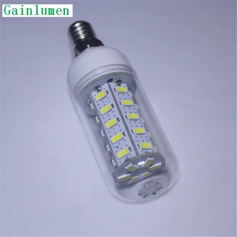 

New fashion High Power E14 Corn Bulb Light 5730 SMD 36LED 12W 220V 230V 240V Spot light LED bulb lamp Warm/Cool White with Cover