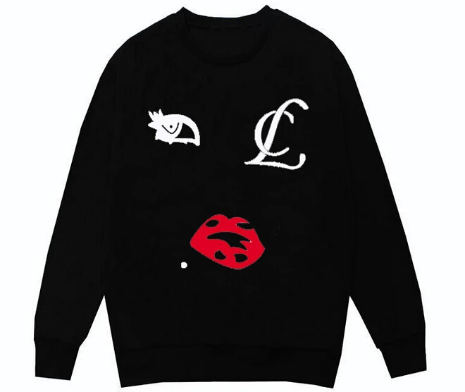 Kpop 2ne1 Sandara CL same hoodies fashion eyelash red lip printed bad girl black o neck sweatshirt women's moletom | Женская одежда