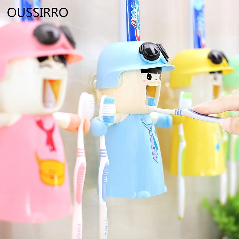 Lazy Automatic Toothpaste Dispenser Toothbrush Holder Set Wall Hanging Mount Stand Tooth Brush for Children Lovers Kids
Lazy Automatic Toothpaste Dispenser Toothbrush Holder Set Wall Hanging Mount Stand Tooth Brush for Children Lovers Kids
