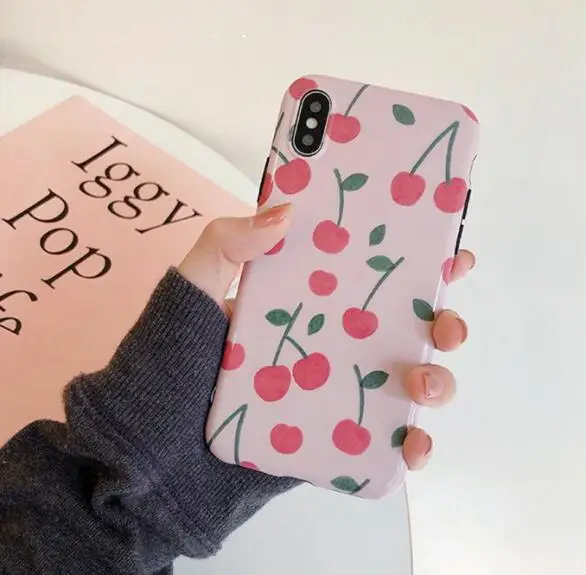 Korea Fresh Cherry Phone Case for Iphone Xs Max Xr Pink Fruit Glossy Tpu Case for Iphone 6s 7 8plus X Soft IMD Back Cover
Korea Fresh Cherry Phone Case for Iphone Xs Max Xr Pink Fruit Glossy Tpu Case for Iphone 6s 7 8plus X Soft IMD Back Cover