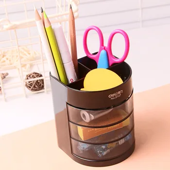 Transparent Clear Pen Stand Plastic Pencil Holders Office Busines3 Drawers Dest Stationery Holder 83x83x102mm 2 Colors Deli 9147
Transparent Clear Pen Stand Plastic Pencil Holders Office Busines3 Drawers Dest Stationery Holder 83x83x102mm 2 Colors Deli 9147