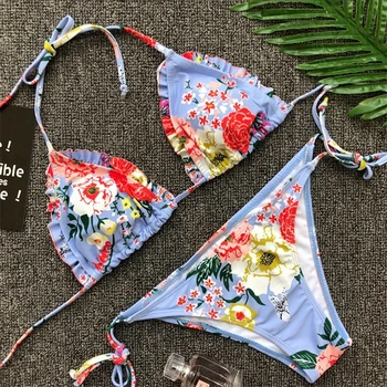 Women's Floral Bikini Set 2018 New Sexy Beachwear Push-up Swimwear Brazilian Triangle Swimsuit Swimwear Biquini Maillot De Bain 
Women's Floral Bikini Set 2018 New Sexy Beachwear Push-up Swimwear Brazilian Triangle Swimsuit Swimwear Biquini Maillot De Bain