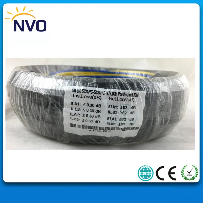 50M Outdoor SC/UPC to SC/UPC 2Cores Single Mode Duplex G657A2 LSZH Jacket FTTH GJYXCH Fiber Optic Drop Patch Cord
50M Outdoor SC/UPC to SC/UPC 2Cores Single Mode Duplex G657A2 LSZH Jacket FTTH GJYXCH Fiber Optic Drop Patch Cord