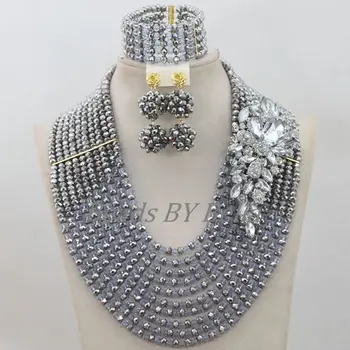 10 Layers Nigerian Traditional Beads African Costume Wedding Jewelry Set Silver Crystal Beads Necklace Set Free Shipping ABF685
10 Layers Nigerian Traditional Beads African Costume Wedding Jewelry Set Silver Crystal Beads Necklace Set Free Shipping ABF685