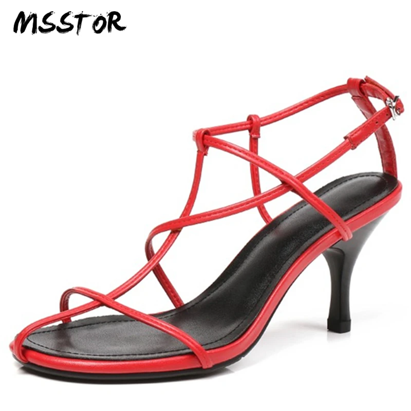 MSSTOR Narrow Band Summer Sandals White Red Party Plus Size 34-44 Thin Heels Sexy Woman Sandals 2018 Summer Fashion Ladiea Shoes
MSSTOR Narrow Band Summer Sandals White Red Party Plus Size 34-44 Thin Heels Sexy Woman Sandals 2018 Summer Fashion Ladiea Shoes