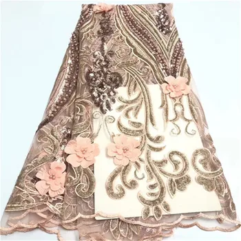 Beautiful Sequins 3D Lace Applique Flower Nigerian Lace Fabric With Beads Sell Well Hign Quality Lace Trim Dress
Beautiful Sequins 3D Lace Applique Flower Nigerian Lace Fabric With Beads Sell Well Hign Quality Lace Trim Dress