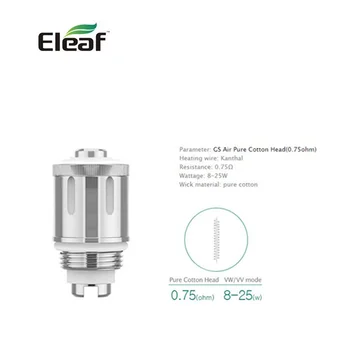 Factory 100% Original Eleaf GS Air 2 Coil Head 0.75ohm For Eleaf GS Air 2 Atomizer gs air Atomizer elektronik sigara Coil 20pcs
Factory 100% Original Eleaf GS Air 2 Coil Head 0.75ohm For Eleaf GS Air 2 Atomizer gs air Atomizer elektronik sigara Coil 20pcs