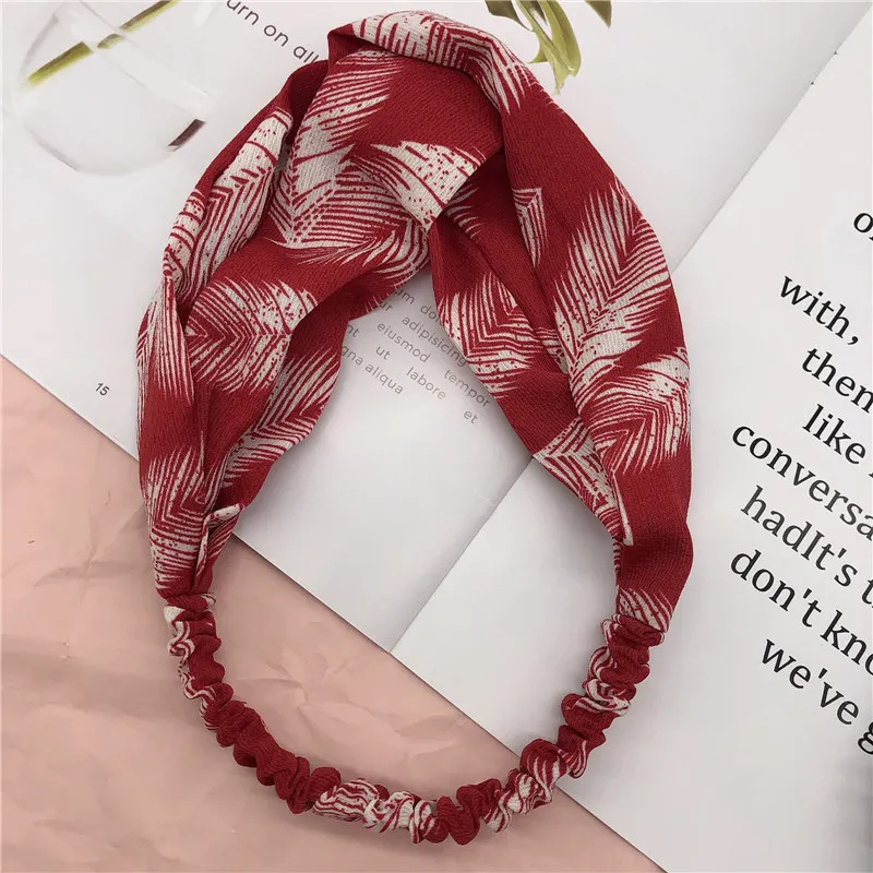 Leaf Printed Elastic Headband Female Cross Rope Soft Women's Turban Fashion Simple Headwrap Bohemia Hair Accessories For Gils
Leaf Printed Elastic Headband Female Cross Rope Soft Women's Turban Fashion Simple Headwrap Bohemia Hair Accessories For Gils