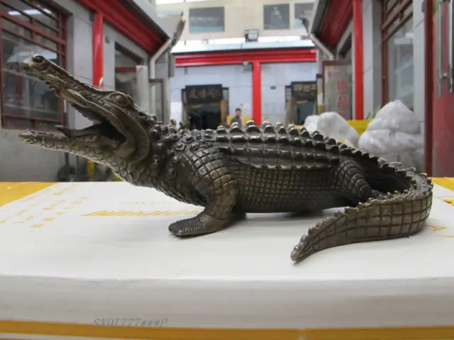 10" Western Art BRASS sculpture amphibians and reptiles Crocodile crocodilian Garden Decoration 100% real Brass BRASS
10" Western Art BRASS sculpture amphibians and reptiles Crocodile crocodilian Garden Decoration 100% real Brass BRASS